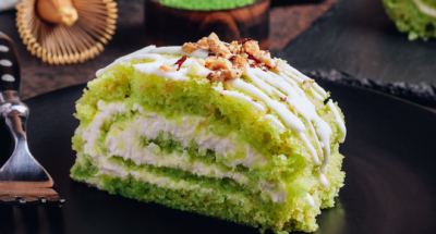 Zeleni čaj rolna, lagani mascarpone mus od limuna - Galbani
